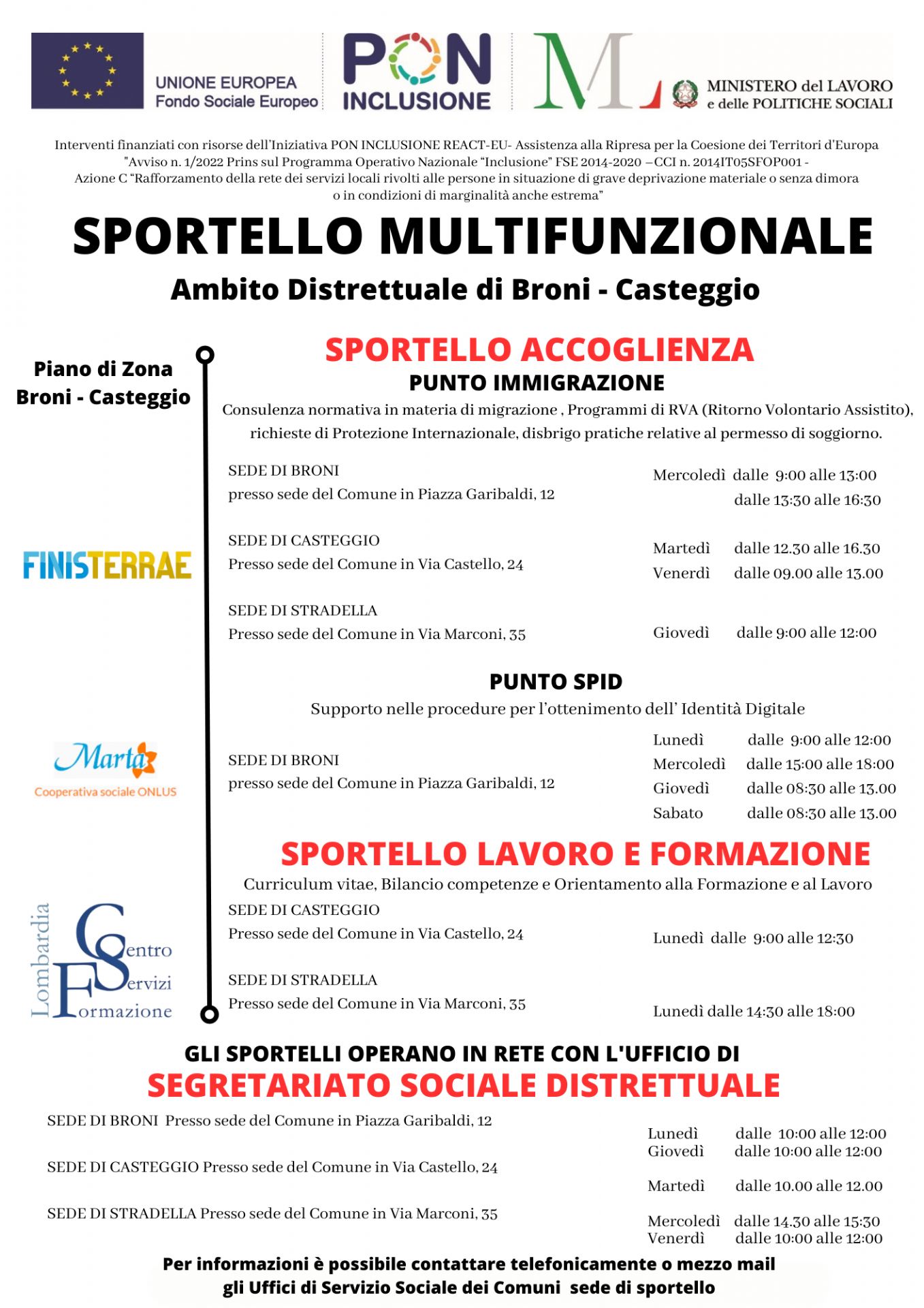Immagine della locandina dello sportello Multifunzionale